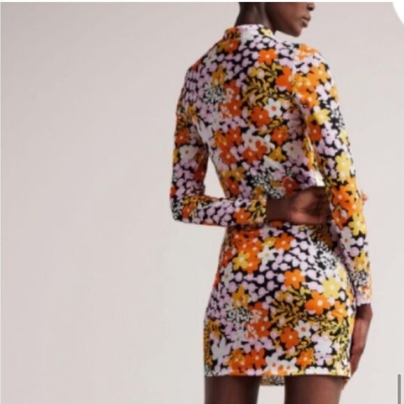 NWOT TED BAKER DELIAHH FLORAL BODYCON MINI DRESS - Picture 10 of 10